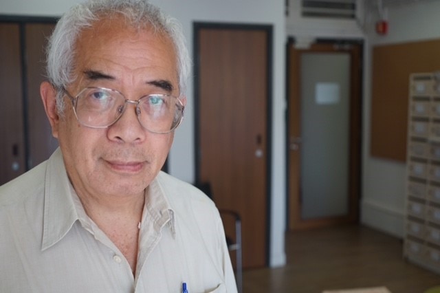 Ching Cheong stands in his office at Hong Kong University.