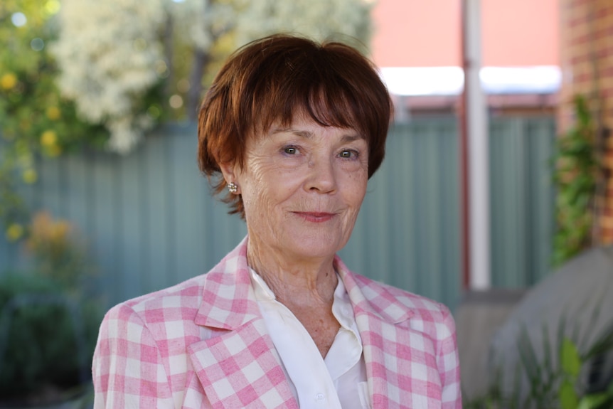 portrait shot of Judy Edwards in garden background