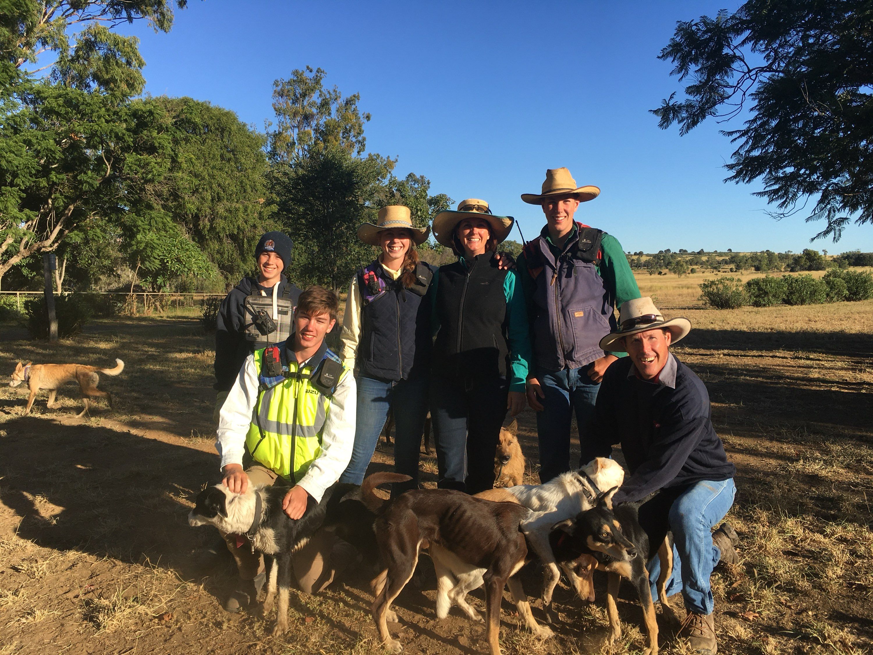 Nikki with her family on the farm
