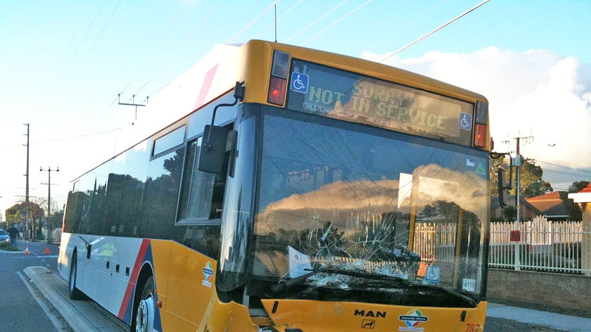 damaged bus