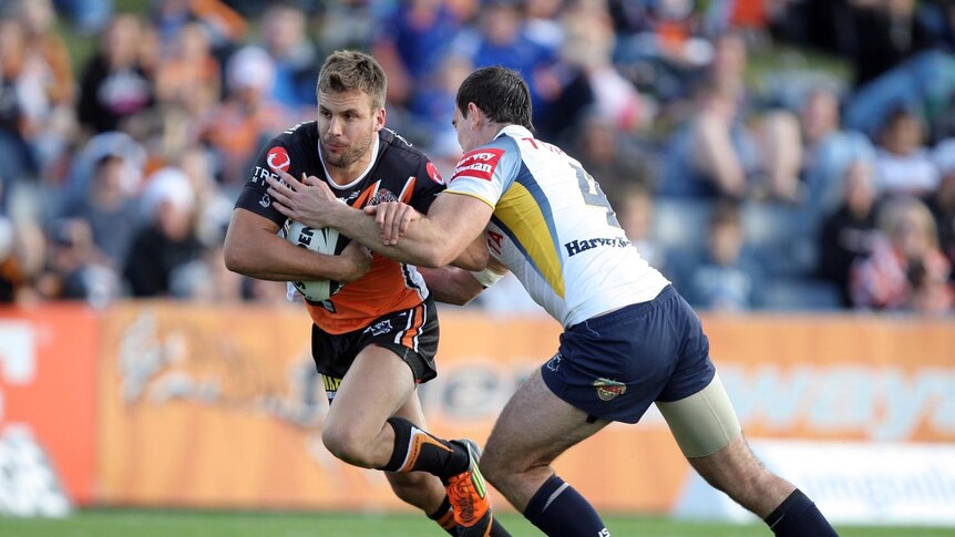 Beau Ryan is one of Wests Tigers strongest runners.