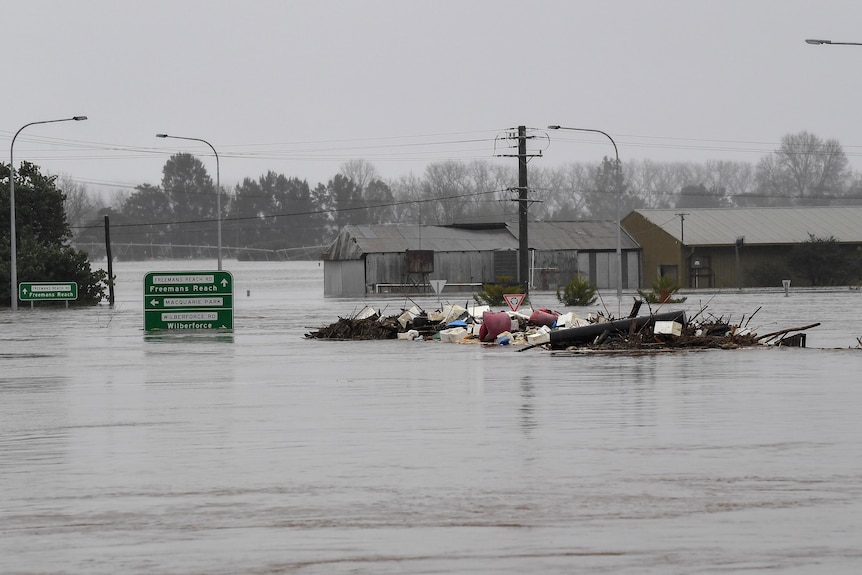 A flooded road