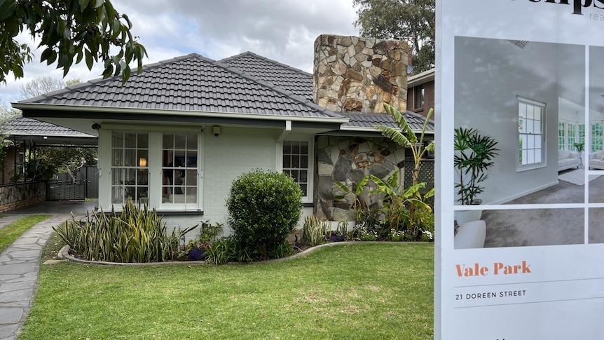 A home in Vale Park with the 'for sale' sign out the front