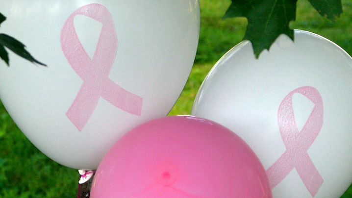 Pink Ribbon Day balloons