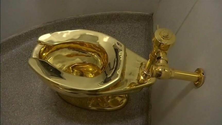 The gold toilet was used by about 100,000 people while at the Guggenheim.
