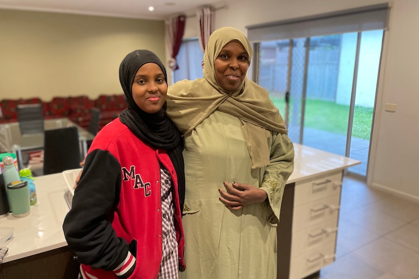 Salma with her mother Amina Bashir in their new Parkville home