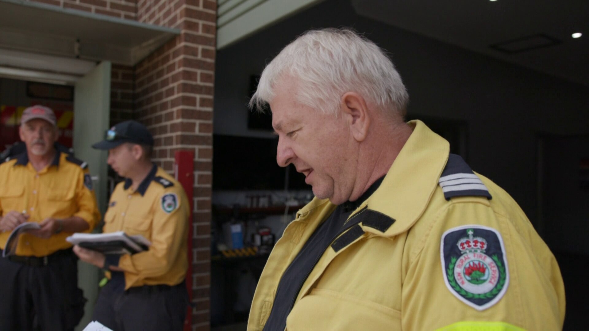 A closeup shot of Captain Scott James talking.