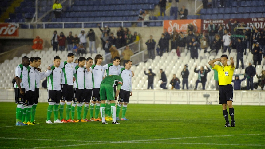 Racing Santander players protest unpaid wages