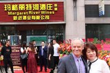 Watershed wines managing director Geoff Barrett and Zhongshan outlet director Lili Huang