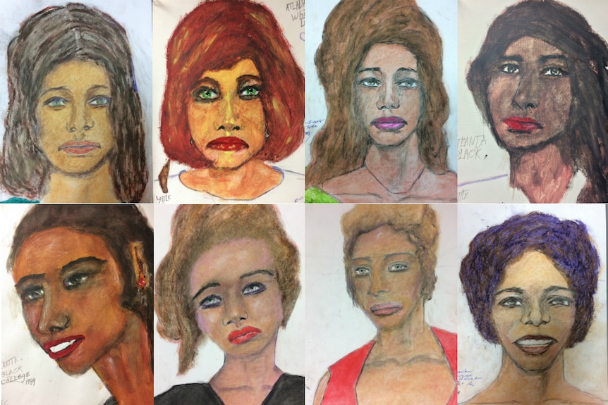 eight hand drawn sketches by serial killer samuel little