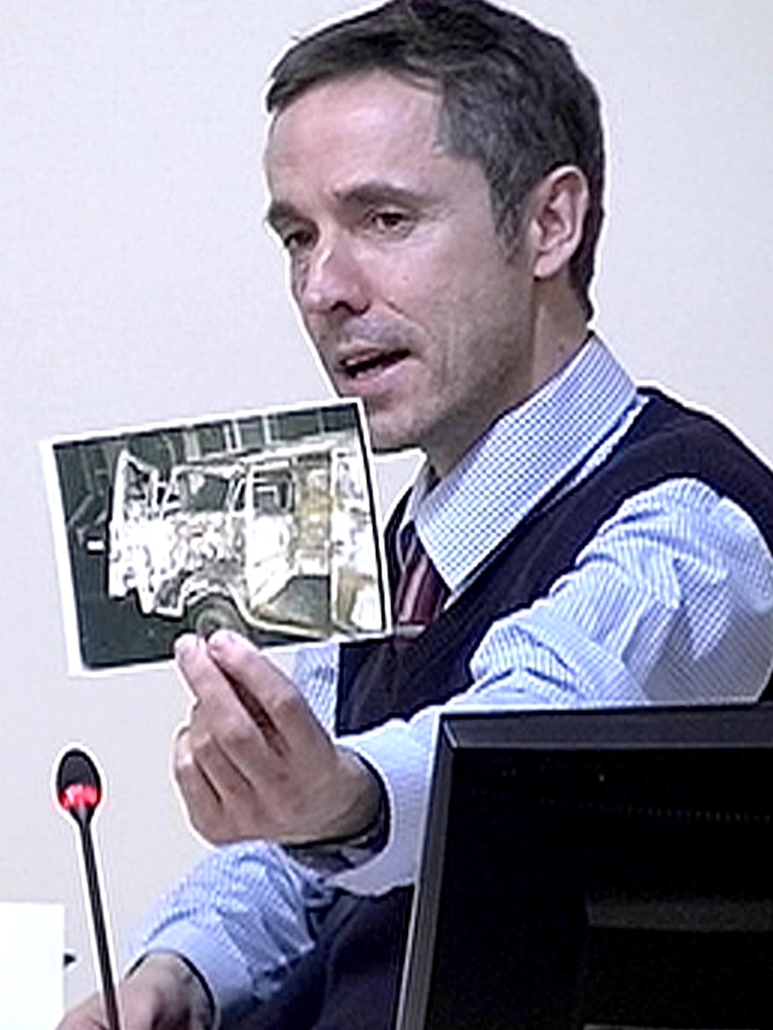 Paul McMullan speaks at the Leveson Inquiry at the High Court in central London.