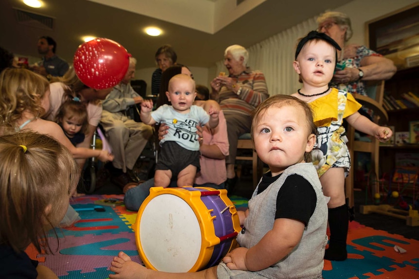 Intergenerational playgroup at Eldercare