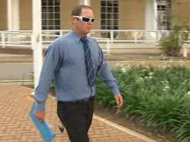 Luke Groves leaves a Darwin court after appearing over an incident outside Bogarts bar in 2013.