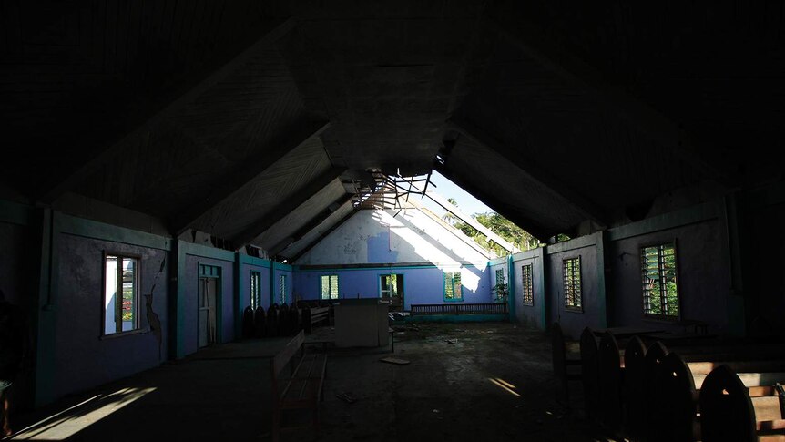 The Church at Nabavatu, Vanua Levu which was party destroyed by cyclone Yasa in 2020