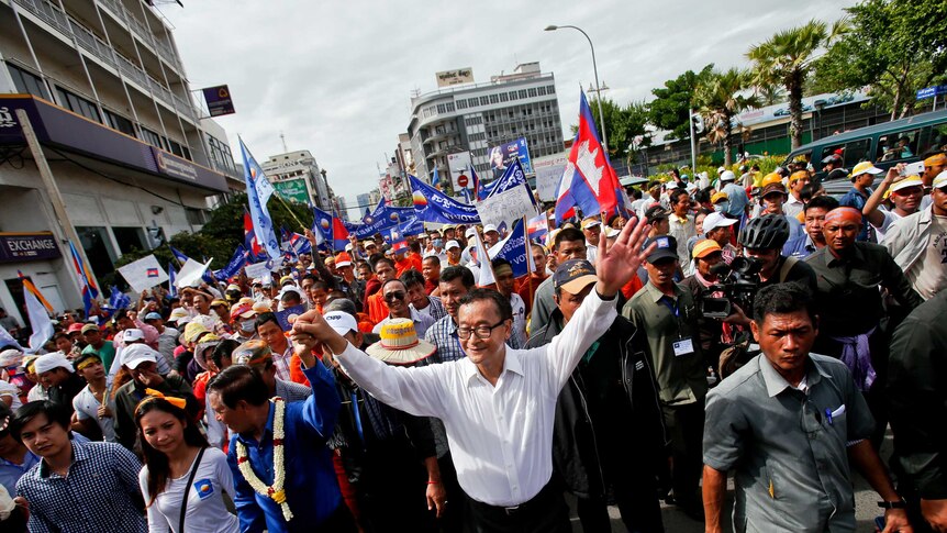 Cambodian Opposition Leader Sam Rainsy