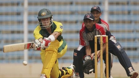 Shane Watson in action for Australia v Maharashtra