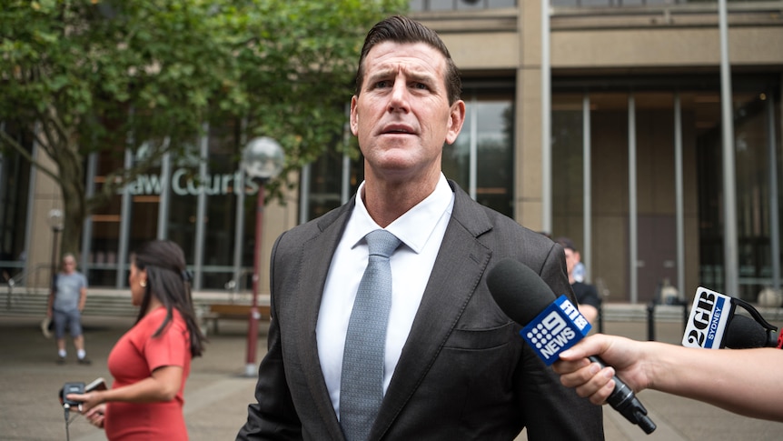 Ben Roberts-Smith in a suit and tie