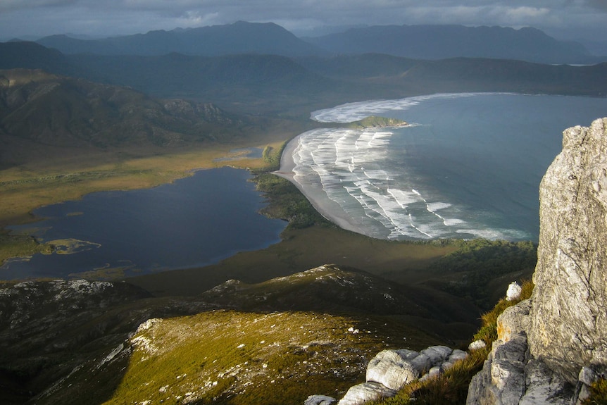 A view of Cox Bight in Tasmania's World Heritage which is part of the South Coast Track