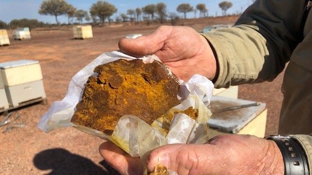 John Ferguson holding his drought supplement