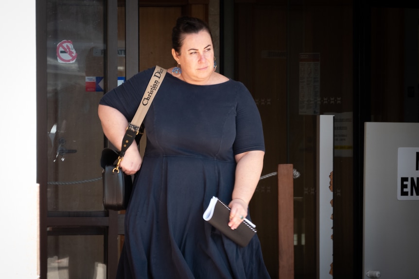 Nurse Kylie McKenna leave court after giving evidence at the Rheumatic Heart Disease inquest 