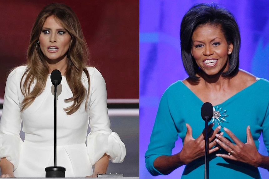 Melania Trump and Michelle Obama