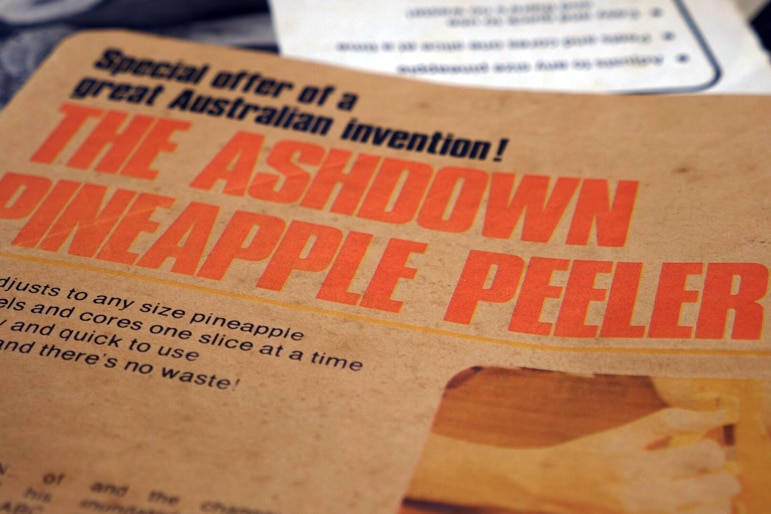 newspaper reads the ashdown pineapple peeler