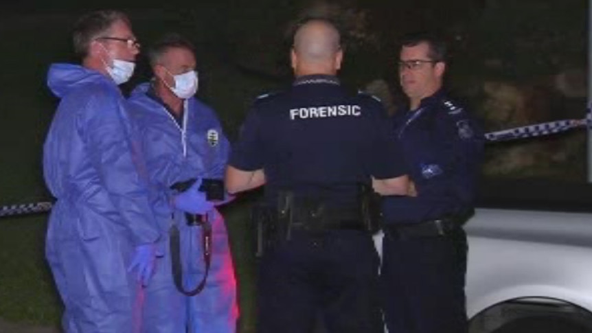 Police at Coomera on Wednesday night January 21, 2015 for double murder