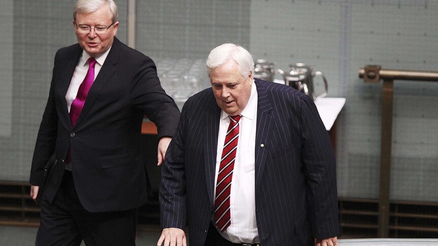 Kevin Rudd and Clive Palmer