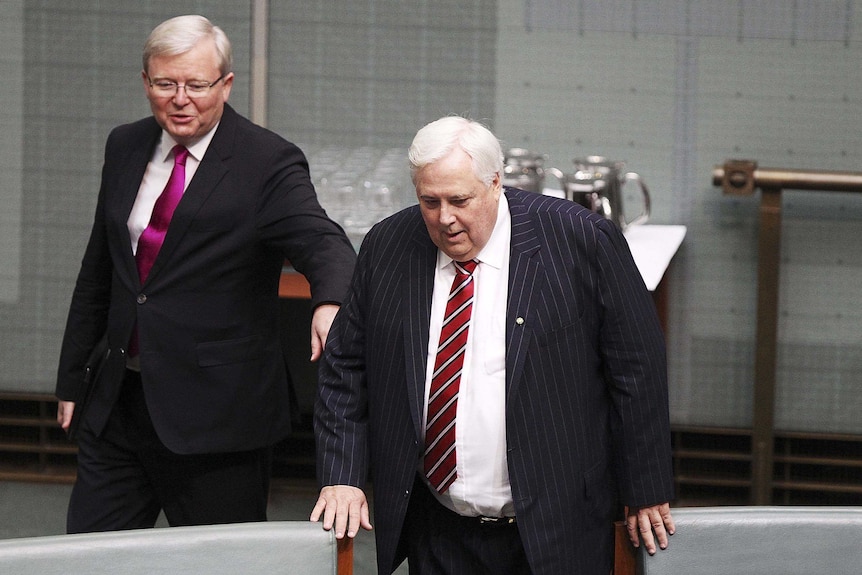 Kevin Rudd and Clive Palmer
