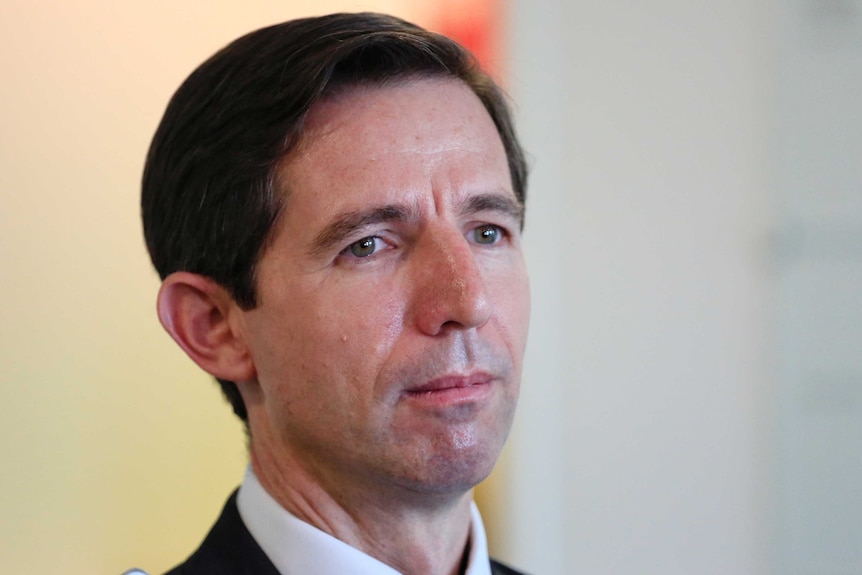 Close-up of Simon Birmingham