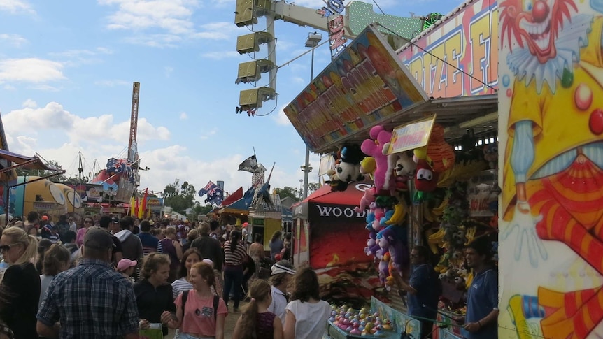 a busy show with rides