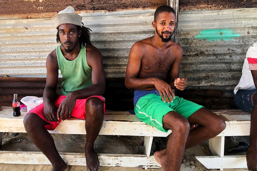 Two young fishermen.