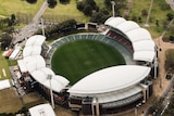 A photo of Adelaide Oval taken from above.