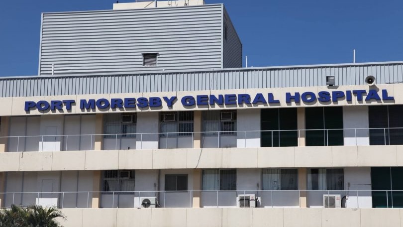 An exterior shot of Port Moresby General Hospital.