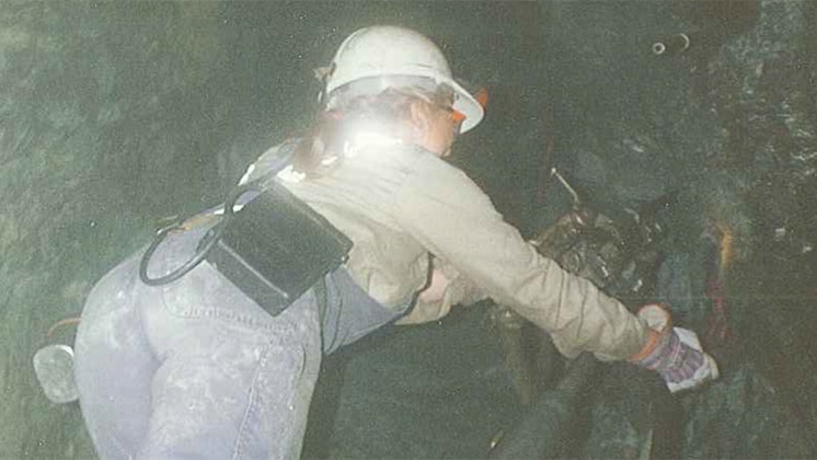 Alex Atkins at the Mount Morgans mine in WA.