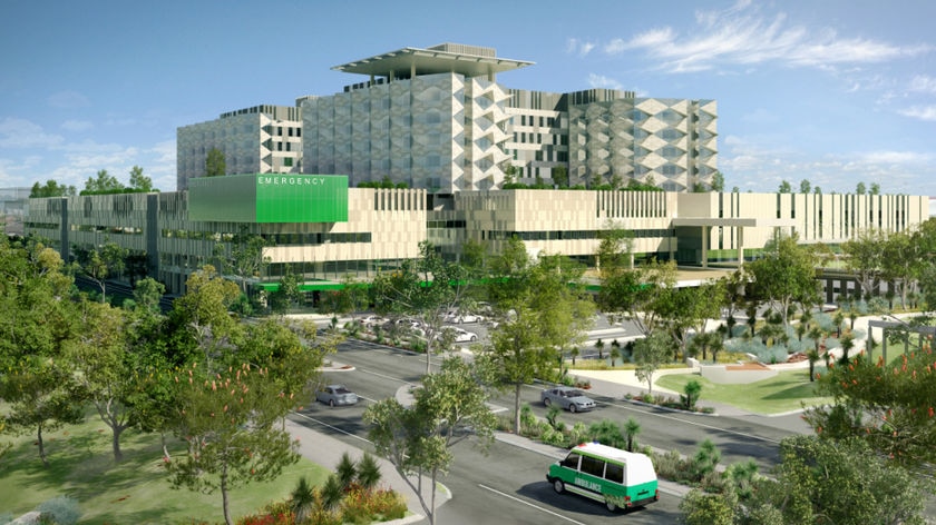 The final design of Fiona Stanley Hospital in Murdoch