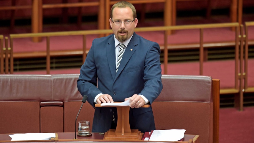 Senator Ricky Muir delivers his maiden speech in the Senate.