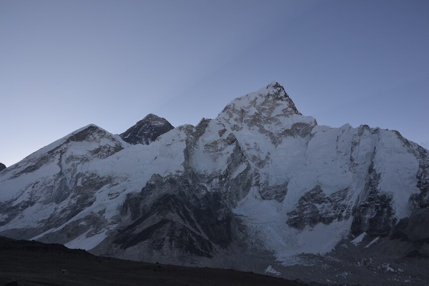 Sunrise over Mount Everest from nearby mountain, Kala Patthar