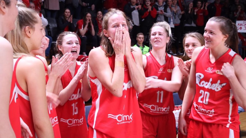 Jo Hill in her last game with the North Adelaide Rockets