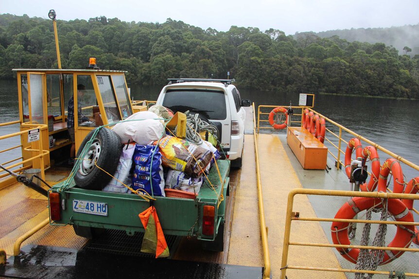 A trailer-load of rubbish is taken away from the Tarkine area.