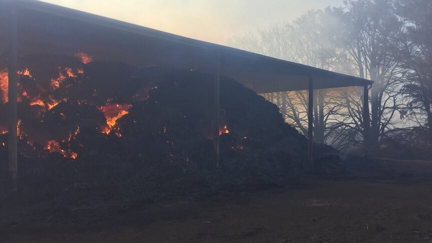 A fire in a shed at Gazette in Victoria's south-west.