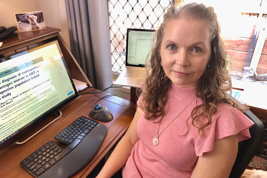 Dr Katrina Moss in her home office