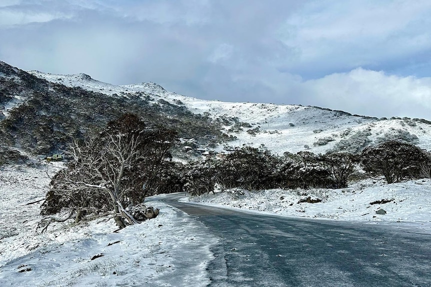 snow on the mountains