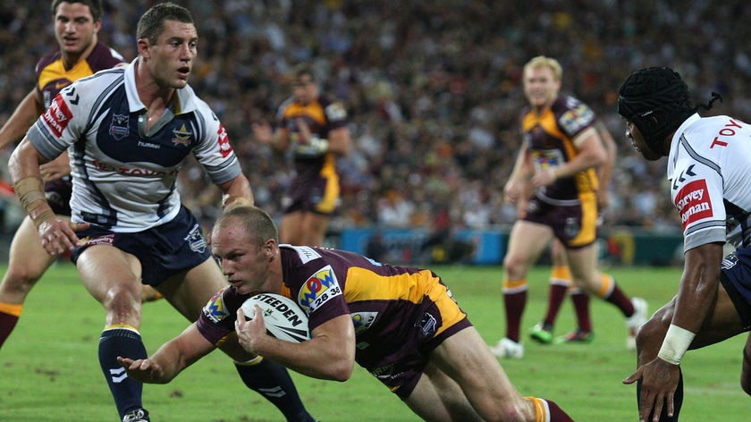 Veteran's touch: There was no doubting Lockyer's brilliant first-half try.