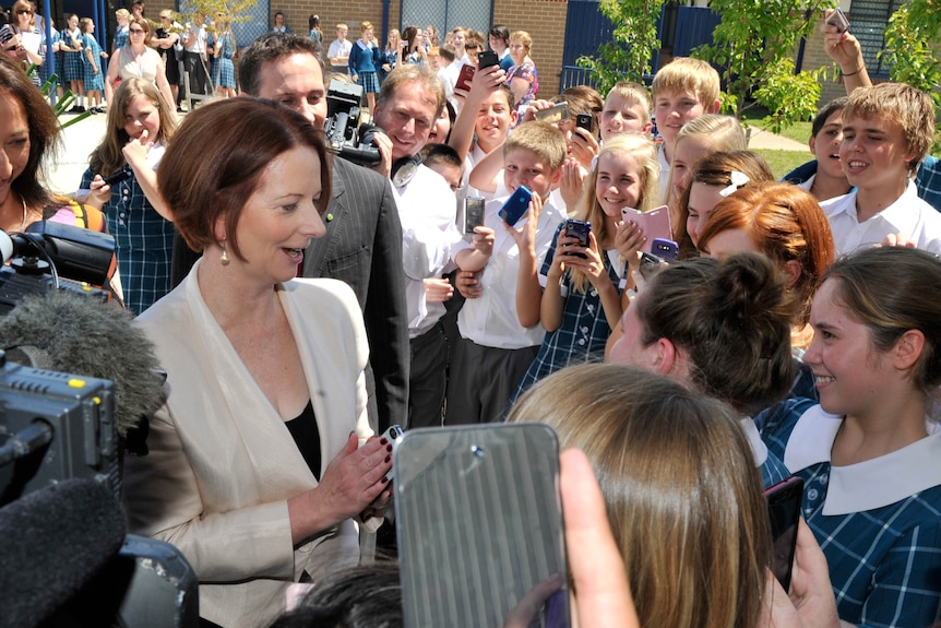 Prime Minister Julia Gillard at St Mary McKillop College