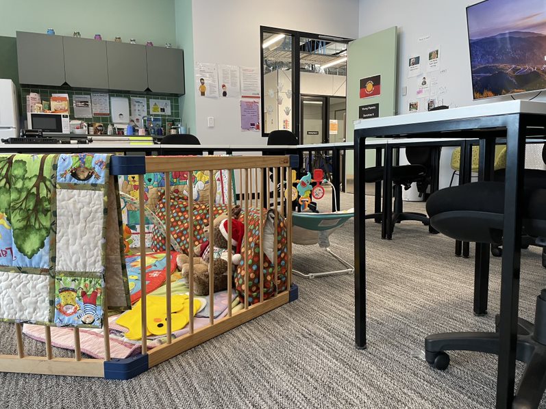 Nursery in a classroom at Hester Hornbook Academy