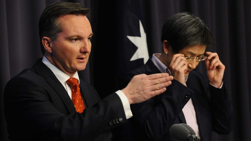 Chris Bowen and Penny Wong release the economic statement in Canberra.