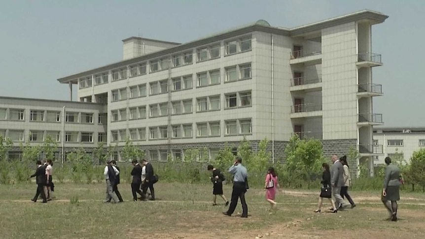 A building at the Pyongyang University of Science and Technology.