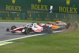 Daniel Ricciardo and Kevin Magnussen crash out of the Sao Paulo Grand Prix