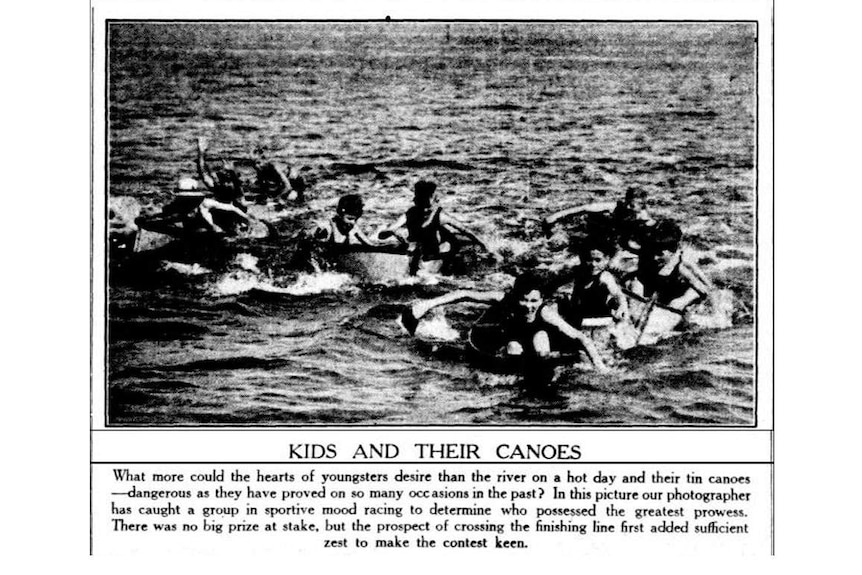 A report on kids and canoes in The Sunday Times, March 1936